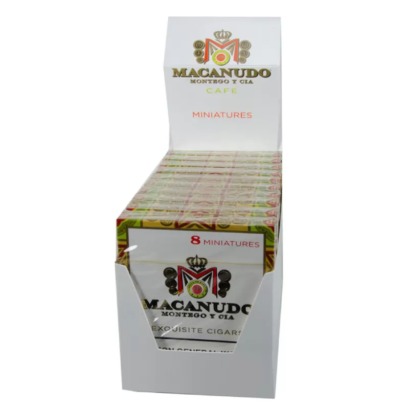 MACANUDO MINIATURE CAFE CIGARILLOS UNIT OF 80 (10 TINS OF 8)