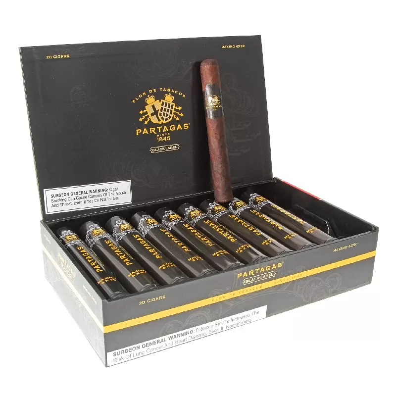 PARTAGAS BLACK LABEL MAXIMO (6 X 50) BOX OF 20