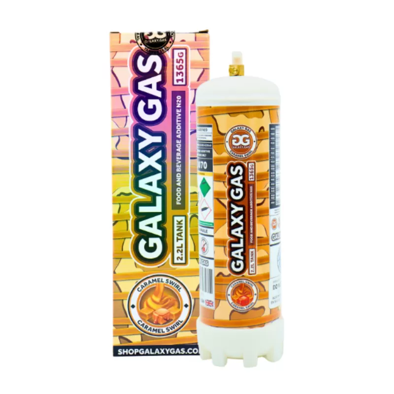 GALAXY GAS 2.2L TANK NITROUS OXIDE N2O 1365G CARAMEL SWIRL  -BOX OF 2