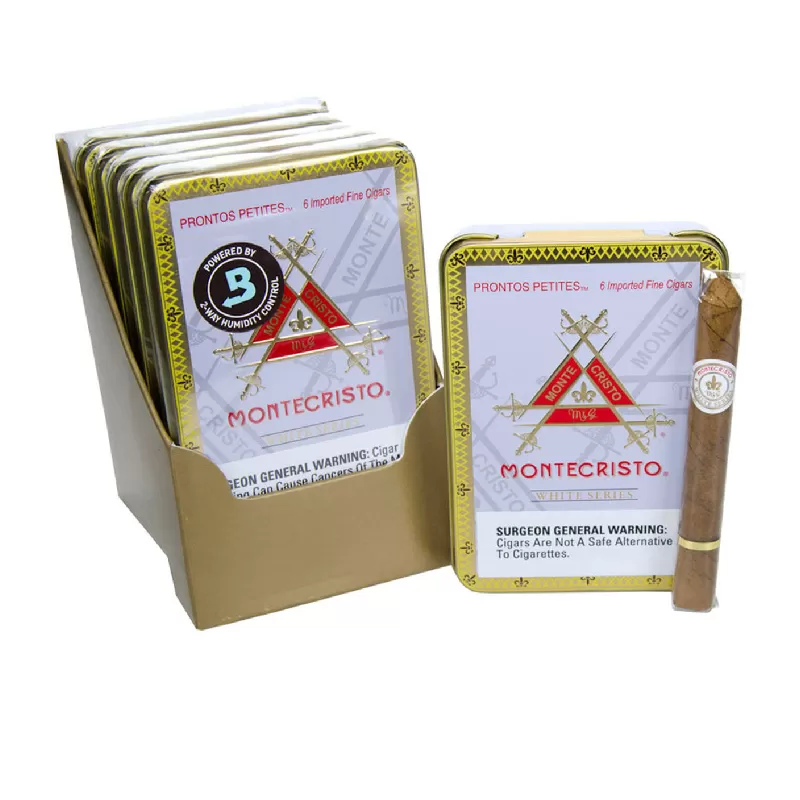 MONTECRISTO WHITE PRONTO PETITE TINS (33 X 4) UNIT OF 30 (5 TINS OF 6)