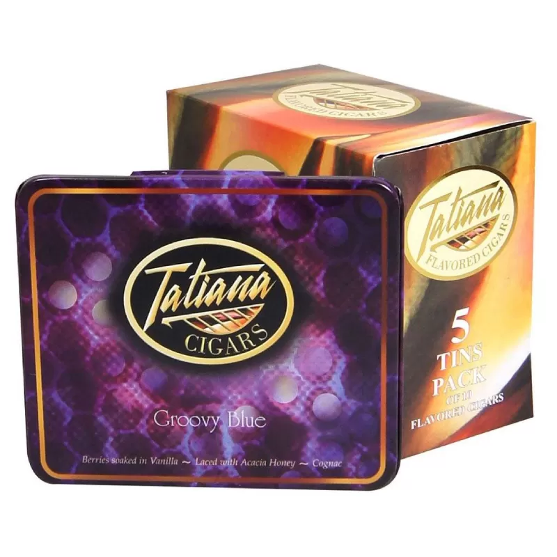 TATIANA MINI TINS GROOVY BLUE UNIT OF 50 (5 TINS OF 10)