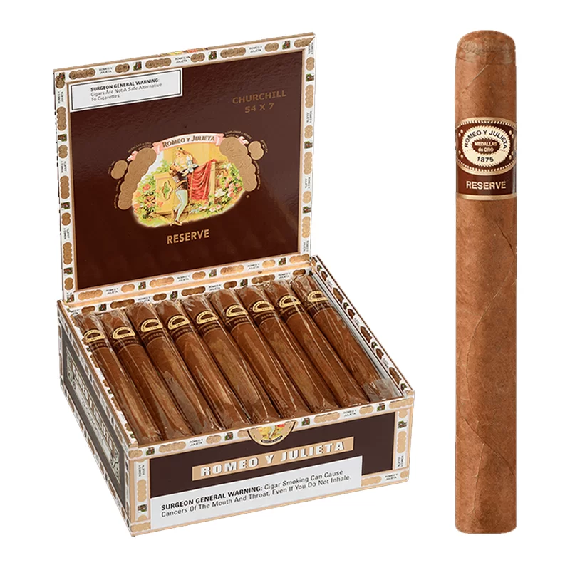 ROMEO Y JULIETA RESERVE CHURCHILL HON (54 X 7) BOX OF 27