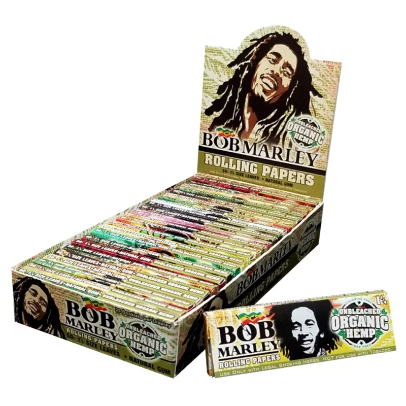 BOB MARLEY 1.25 ORGANIC HEMP ROLLING PAPER 25 PER BOX