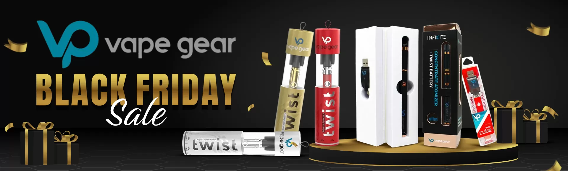 Vape Gear BF Sale Vape gear Black Friday sale banner – distributed by Gotham Distro