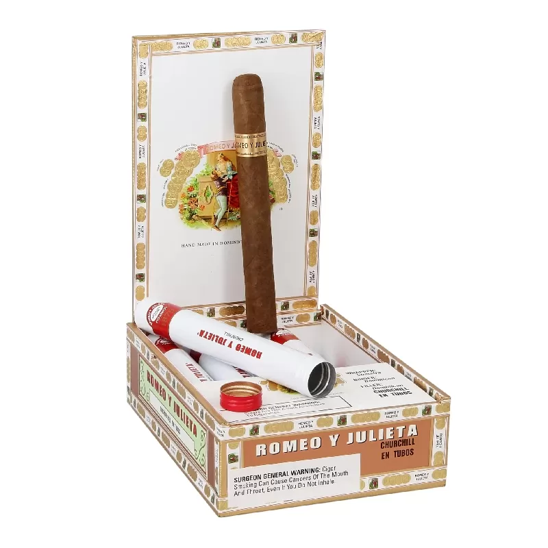 ROMEO Y JULIETA 1875 CHURCHILL EN TUBO (50 X 7) BOX OF 10 - 076452350604