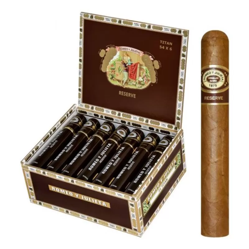 ROMEO Y JULIETA RESERVE TITAN ALUM HON (54 X 6) BOX OF 21
