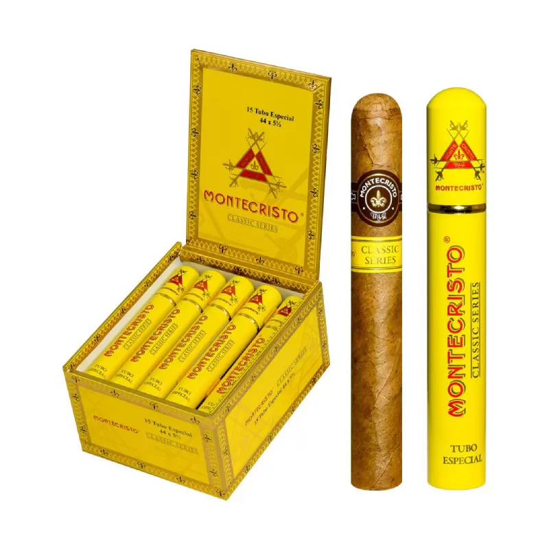 MONTECRISTO CLASSIC TUBO ESPECIAL (44 X 5.5) BOX OF 15