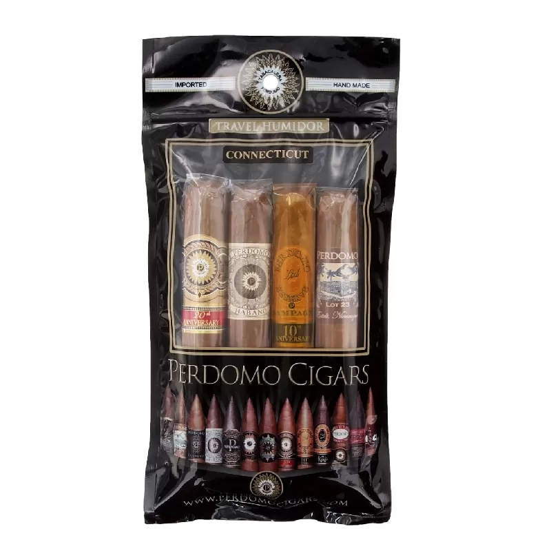 PERDOMO HUMIDIFIED BAG CONN ASSORTMENT PACK OF 4