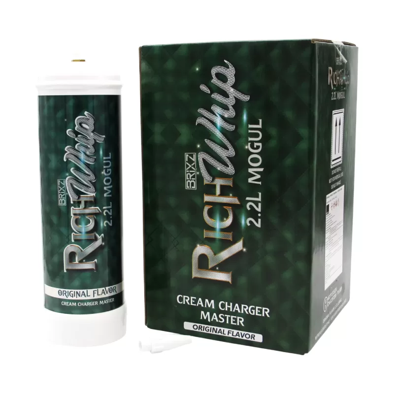 BRIXZ NYC RICH WHIP CREAM CHARGER 2.2L - ORIGINAL - BOX OF 4