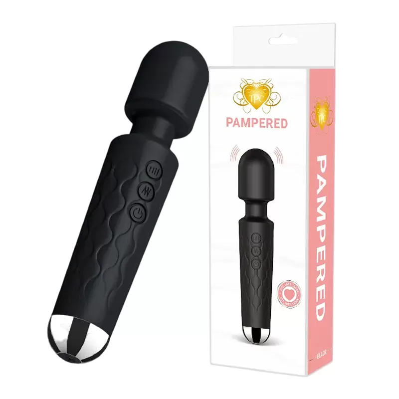 PAMPERED VIBRATING WAND BLACK