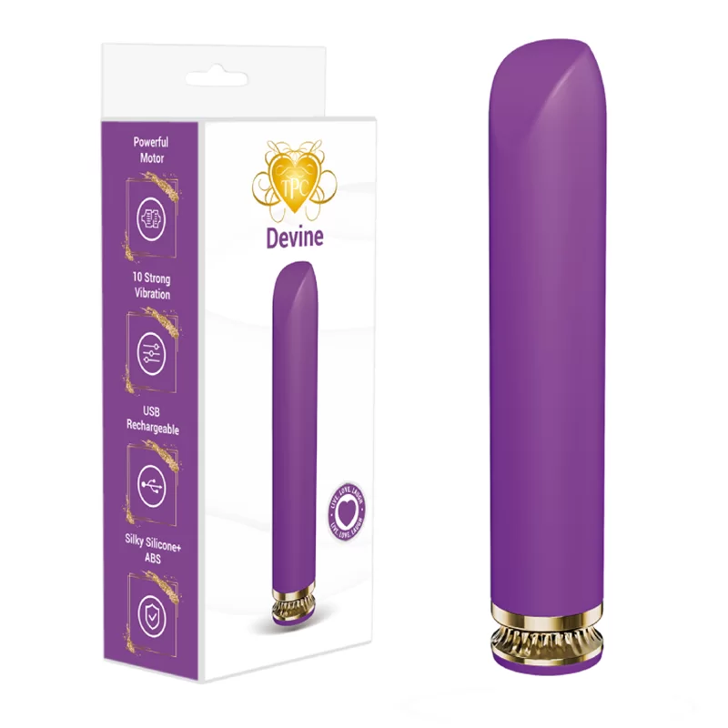 DEVINE CHROME ACCENT MINI WAND PURPLE