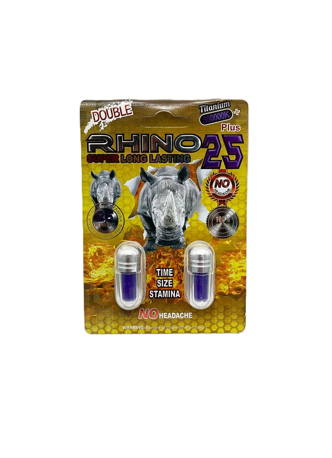 RHINO 25 PLUS TITANIUM DOUBLE PILL