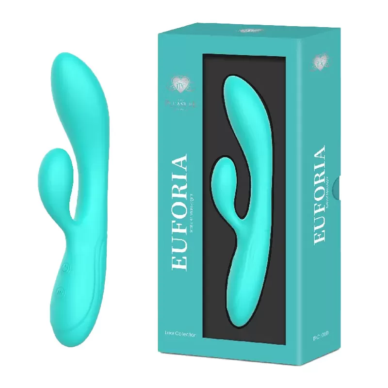 EUFORIA-SILICONE SILICONE RABBIT-TEAL