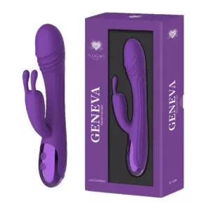 GENEVA LIQUID SILICON RABBIT VIBRATOR PURPLE