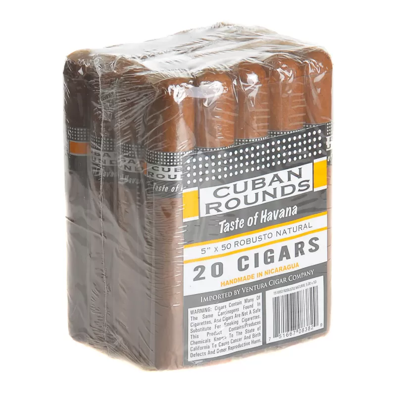 CUBAN ROUNDS ROBUSTO NAT BDL OF 20