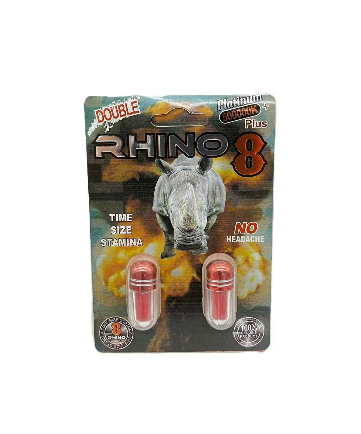 RHINO 8 PLATINUM DOUBLE PILL