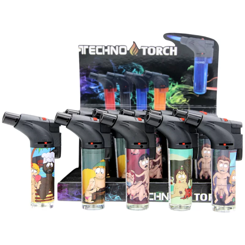 SP PORN SLANT TORCH LIGHTER DISPLAY OF 15CT