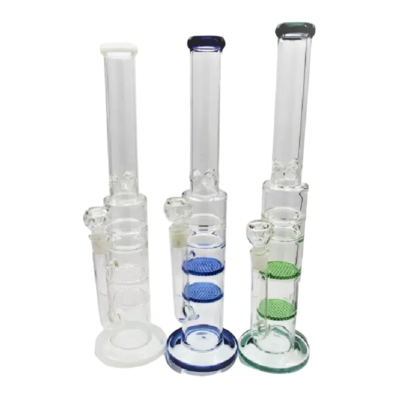18'' 2 DISK CHAMBER GLASS WATERPIPE