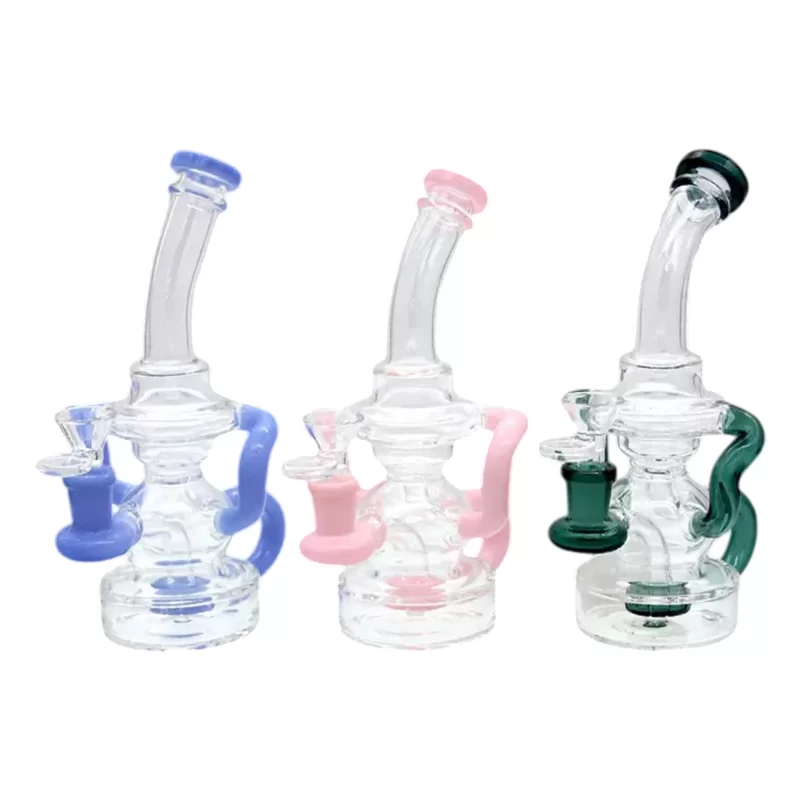 8'' GLASS 3 ARM RECYCLER WATERPIPE