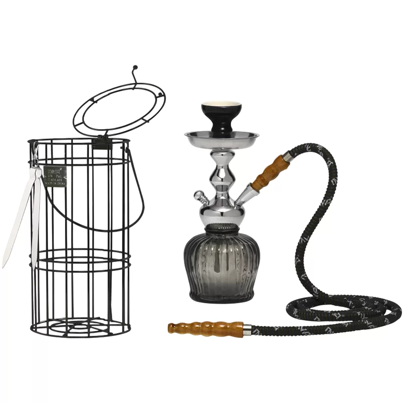 MYA HOOKAH ECONO-QT232-101 BLACK WIRE BASKET