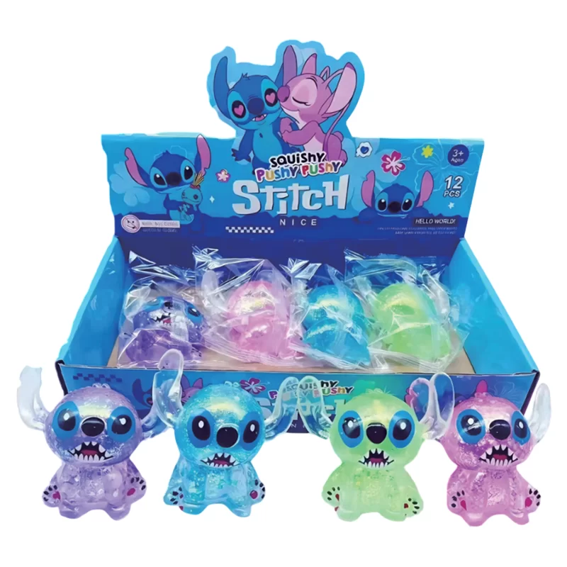 STITCH GLITTER MALTOSE SQUISHY TOY 12CT
