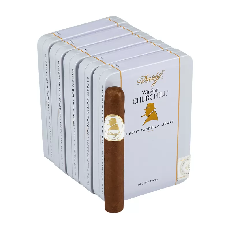 DAVIDOFF WINSTON PETIT PANETELA (5 TINS OF 5) BOX OF 25 - 7623500368109