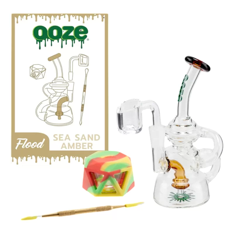 OOZE MINI DAB RIG - FLOOD - SEA SAND AMBER