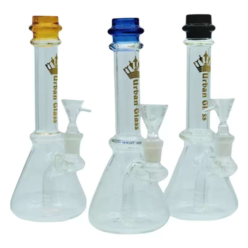 8'' TRANSLUCENT BEAKER W/ COLOR MOUTHPIECE