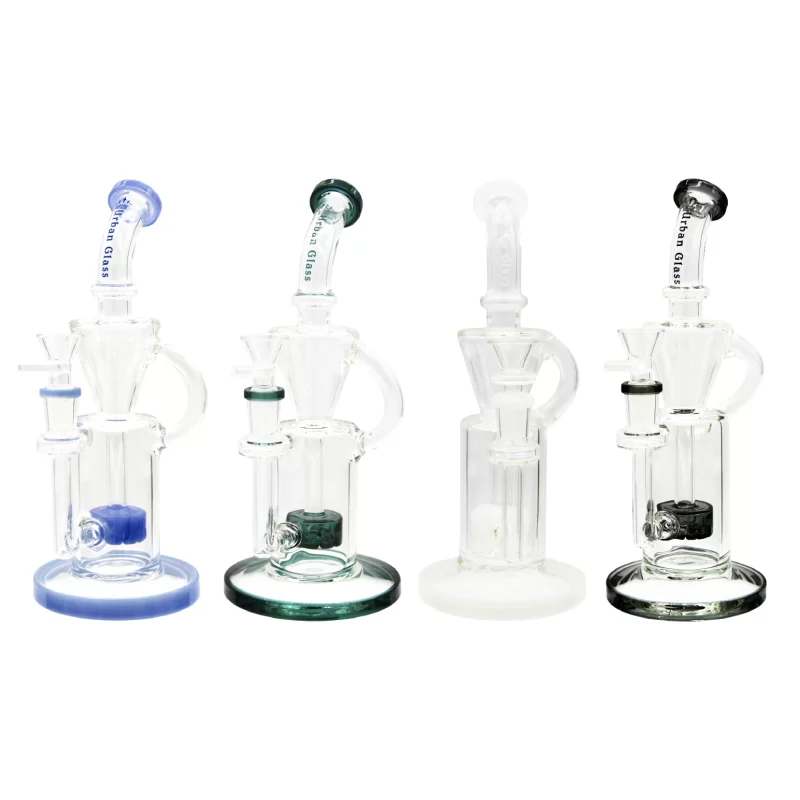 10'' URBAN GLASS CURVED NECK WATERPIPE