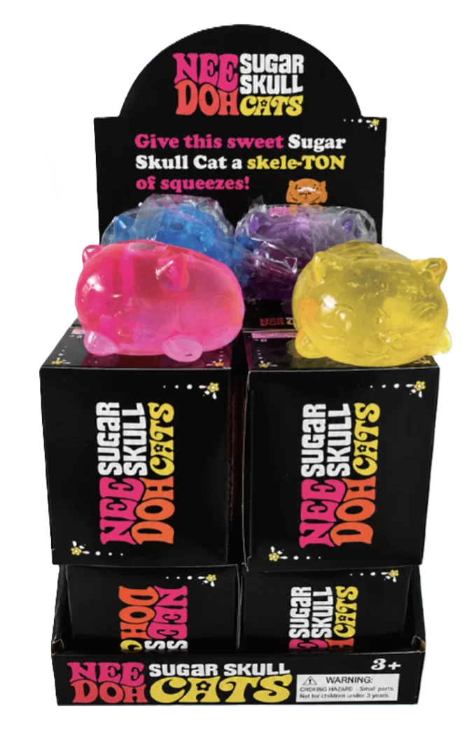 NEE DOH SUGAR SKULL CATS MALTOSE SQUISHY (TY 075) - 12PCS DISPLAY