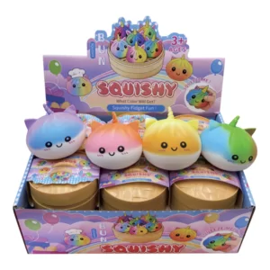 RAINBOW UNICORN BUN SQUISHY (TY 059) – 12PCS DISPLAY