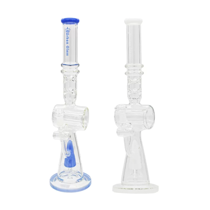 18'' TRIPLE SHOWERHEAD CONE URBAN GLASS WATERPIPE