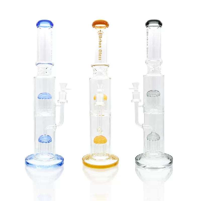 19'' 12 ARMS DOUBLE PERCULATOR URBAN GLASS WATERPIPE
