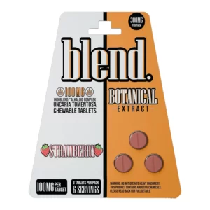 BLEND BOTANICAL EXTRACT CHEWABLE TABLETS (250MG PER TAB) 6CT TABLET PER PACK TOTAL 1500MG PER PACK STRAWBERRY - BOX OF 5