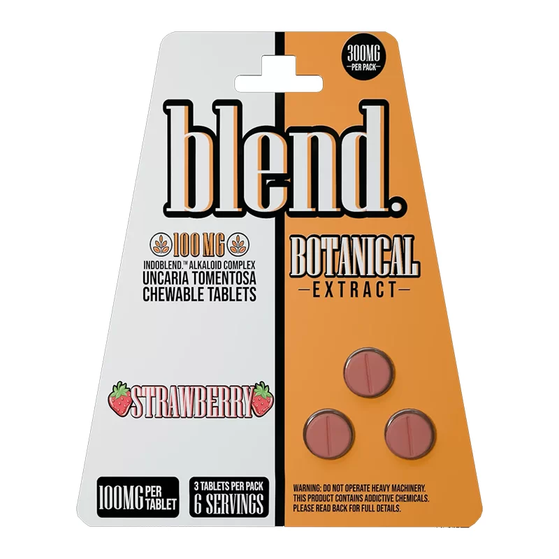 BLEND BOTANICAL EXTRACT CHEWABLE TABLETS (250MG PER TAB) 6CT TABLET PER PACK TOTAL 1500MG PER PACK STRAWBERRY  - BOX OF 5