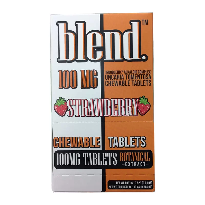 BLEND BOTANICAL EXTRACT CHEWABLE TABLETS (100MG PER TAB) 1CT TABLET PER PACK   STRAWBERRY - BOX OF 20