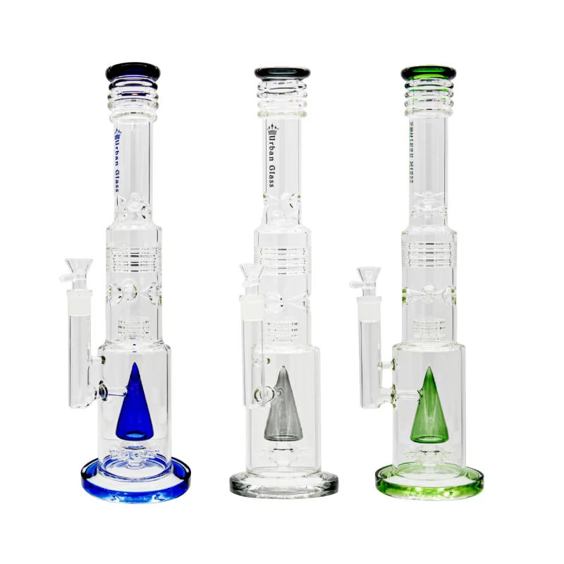 19'' CYLINDER CONE URBAN GLASS WATERPIPE (G 35020)
