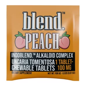 BLEND BOTANICAL EXTRACT CHEWABLE TABLETS (100MG PER TAB) 1CT TABLET PER PACK PEACH – BOX OF 20